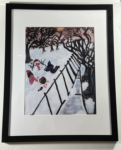 Snow Girls Framed Print